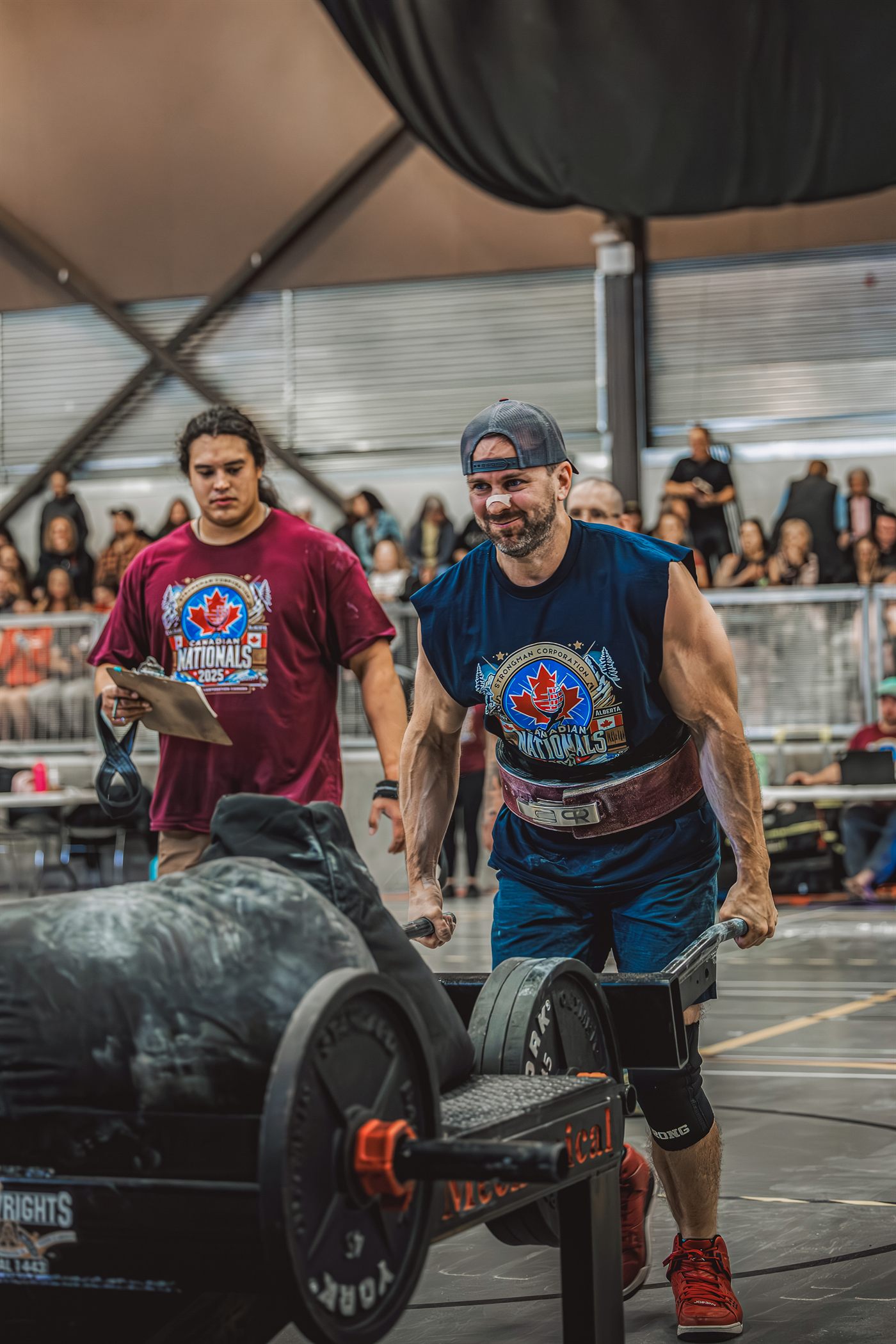 Josh Dunbar getting set for a carry during competition